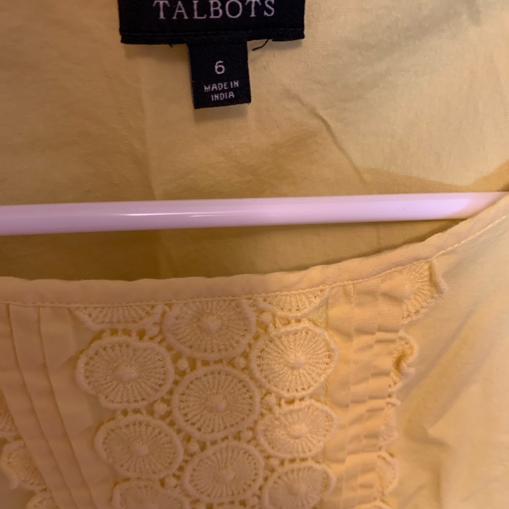 Talbots yellow dressy tank top